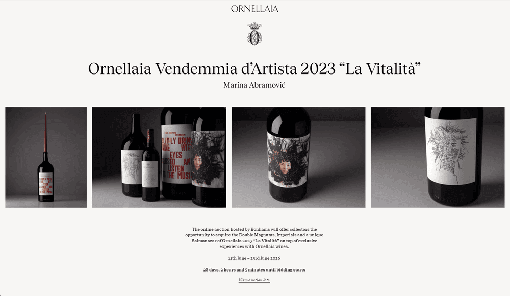 Vino, umetnost i luksuz: Zašto ceo svet priča o Ornellaii i Marini Abramović